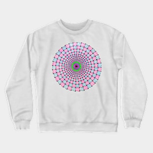 Pink and blue mandala pattern drawing art Crewneck Sweatshirt